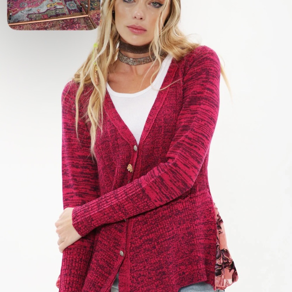 Aratta Silent Journey Cardigan, NWT. Fuchsia Magenta Pink. MSRP $179. Size S